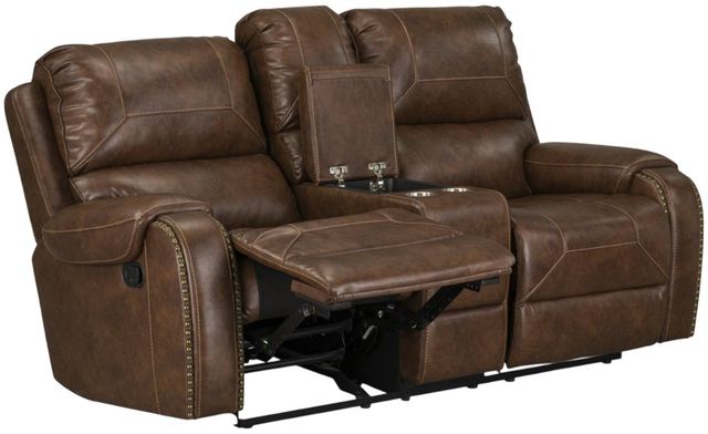 Albany Industries Winslow Brown Manual Reclining Loveseat-2