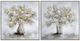 Crestview Collection 2-Piece Blossoming Gold/Light Gray Wall Art Set-0