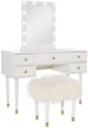 Linon Cammie 2-Piece White Vanity Mirror Set-0