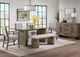 Elements International Conner Brown/Light Gray Dining Side Chair-1