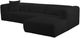 TOV Furniture Tarra 3-Piece Black Fluffy Oversized Right-Arm Facing Sectional and Chaise-4