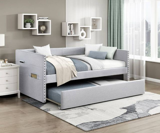 Homelegance® Boynton Gray Youth Twin Daybed with Trundle-1