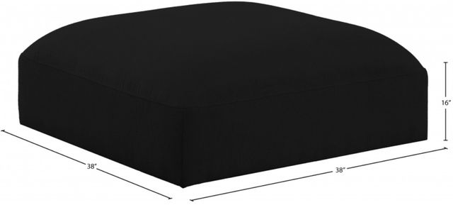 Meridian Furniture Ease Black Modular Ottoman-2