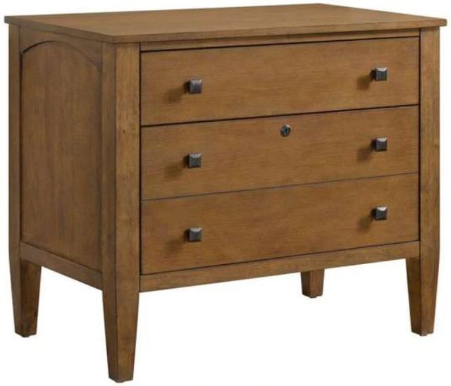Elements International Portico Brown Oak File Cabinet-0