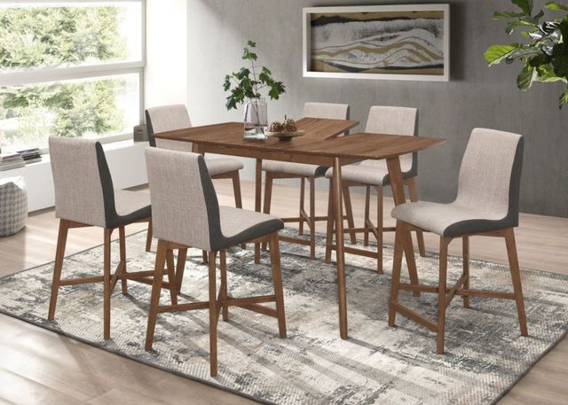 Coaster® Redbridge 5-Piece Grey/Natural Walnut Dining Set-0
