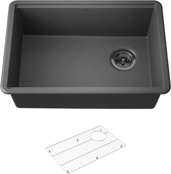 KOHLER® Billings® Matte Graphite 27" Undermount Single-Bowl Kitchen Sink-0
