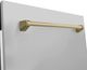 ZLINE Autograph Edition 24" Stainless Steel Built In Dishwasher with Champagne Bronze Handle-4