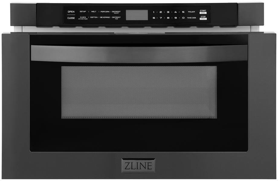 Zline 1.2 Cu. Ft. Black Stainless Steel Microwave Drawer - Thumbnail 3