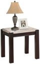 Homelegance® Festus Dark Cherry End Table with Marble Top -0