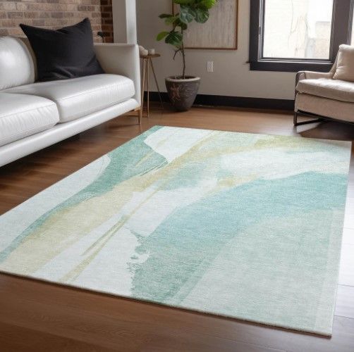 Dalyn™ Rug Company Ravenna RN7 Teal 5' x 8' Area Rug-4