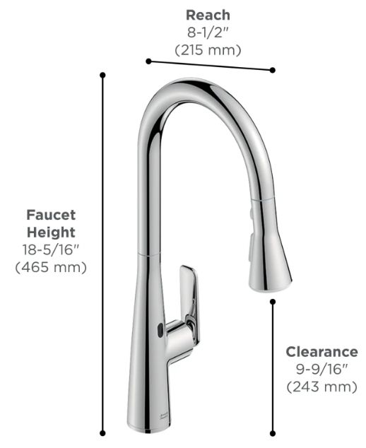 American Standard Aspirations Brushed Cool Sunrise Touchless Pull-Down Kitchen Faucet-3