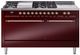 Ilve® Nostalgie II Series 60" Burgundy Pro Style Dual Fuel Range-0