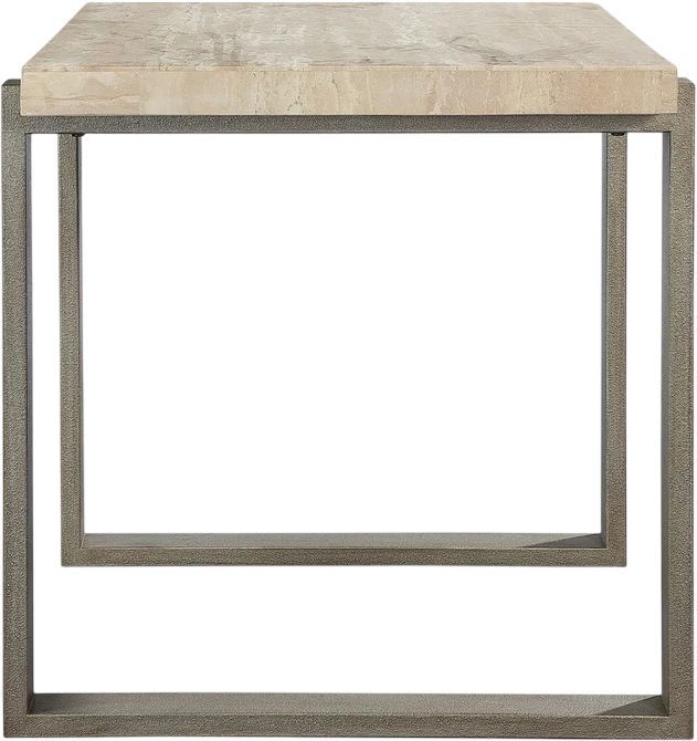 Modus Furniture Ariela Natural End Table with Bronze Base-3