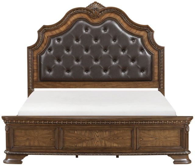 Homelegance® Bridgepoint Brown Queen Upholstered Panel Bed-2