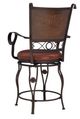 Powell® Beatrix Bronze/Rust Big And Tall Armed Counter Stool-5