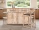 International Furniture Direct Balam Stained White Kitchen Island-0