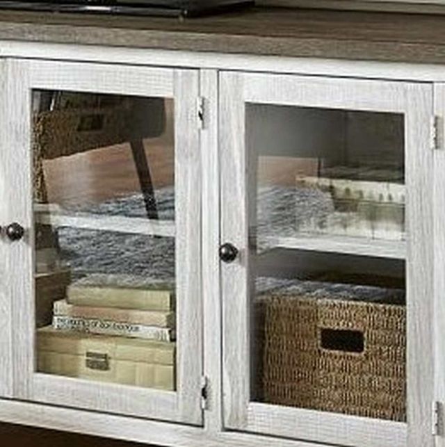 aspenhome® Eastport Drifted White 97" Console with 4 Doors-1