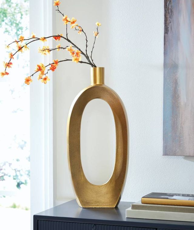 Signature Design by Ashley® Lawtonville Antique Gold 22" Vase-3