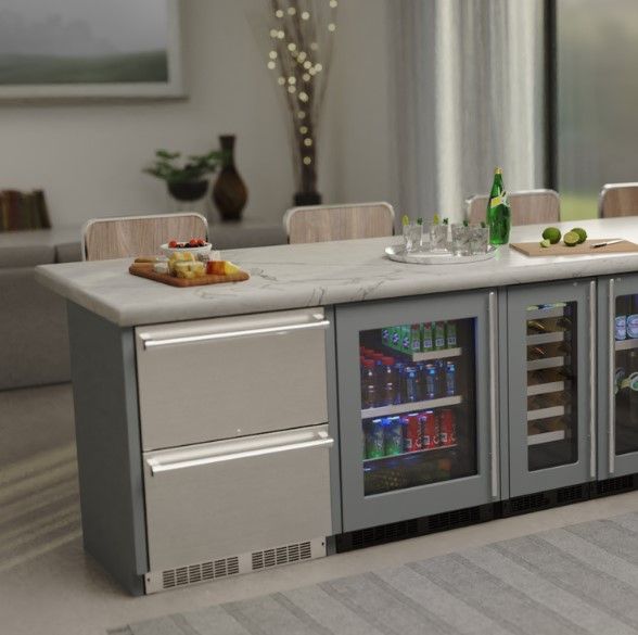 Marvel Professional 5.0 Cu. Ft. Stainless Steel Refrigerator Drawers-2