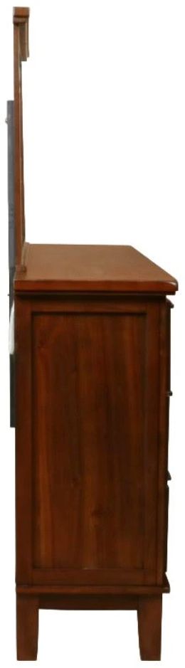 New Classic® Home Furnishings Cagney Chestnut Dresser and Mirror Set-4