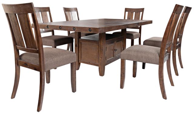 Jofran Inc. Mission Viejo 7-Piece Warm Brown Dining Set-0