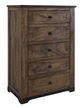 International Furniture Direct Parota III Barrel Brown Chest-0