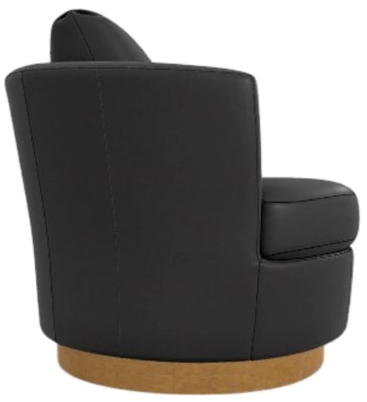 Best® Home Furnishings Customizable Tina Leather Swivel Chair with Honey Birch Legs-3