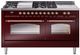 Ilve® Nostalgie II Series 60" Burgundy Pro Style Dual Fuel Range-0