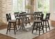 Homelegance® Amsonia Distressed Gray/Black Swivel Counter Height Chair-1