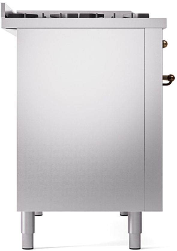 Ilve® Nostalgie II Series 48" Stainless Steel Pro Style Dual Fuel Range-3
