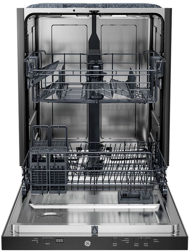 GE® 24'' Stainless Steel 50 dB Top Control Built-In Dishwasher with Auto Open Dry,-1
