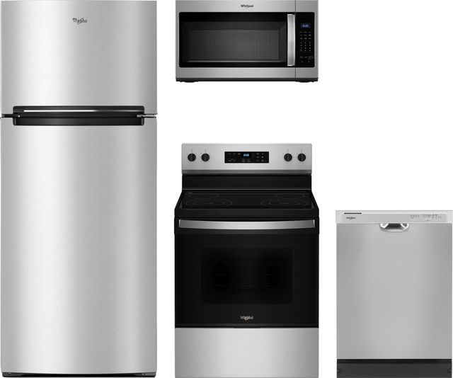 Whirlpool® 4 Piece Stainless Steel Kitchen Package-0