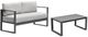Intercon Navarro 2-Piece Gray/Mocha Fabric/Metal Outdoor Sofa and Coffee Table Set-0