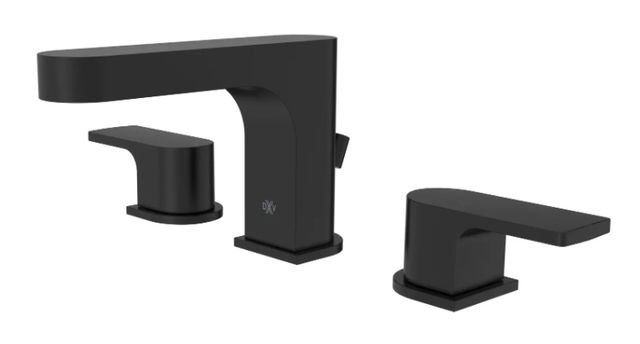 DXV Equility® Matte Black 2-Handle Widespread Bathroom Faucet with Lever Handles-4