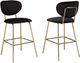Brassex Inc. 2-Piece Black/Gold 26" Counter Stool Set-2