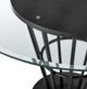 Armen Living Veronica Glass Top Round Dining Table with Black Base-4
