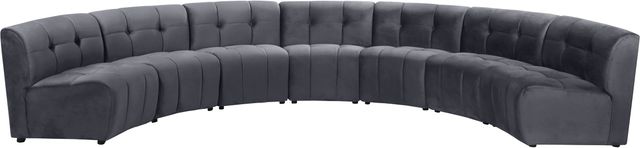 Meridian Furniture Limitless 7-Piece Grey Velvet Modular Sectional-0