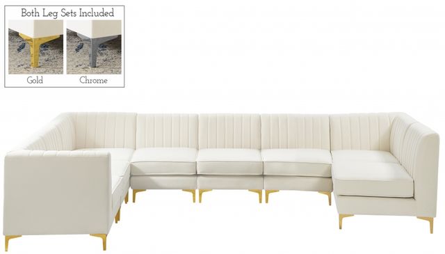 Meridian Furniture Alina 8-Piece Cream Modular Sectional-0