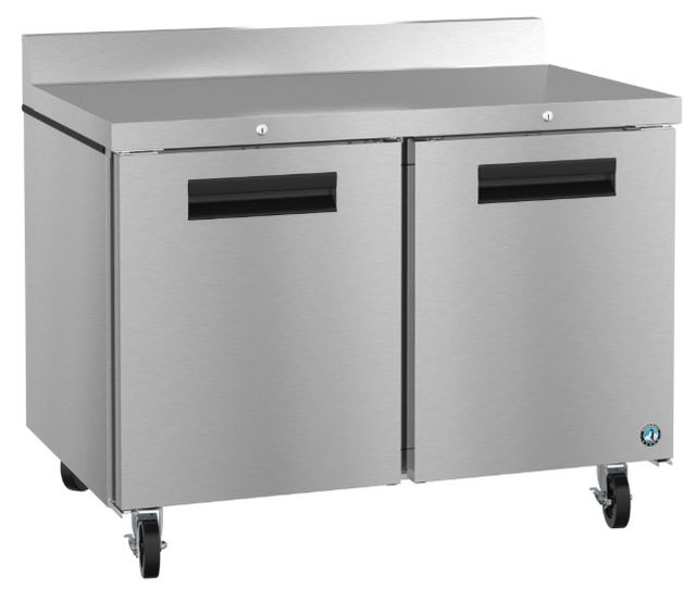 Hoshizaki Steelheart® 48" 13.7 Cu. Ft. Stainless Steel Two Section Worktop Refrigerator with Lock-2