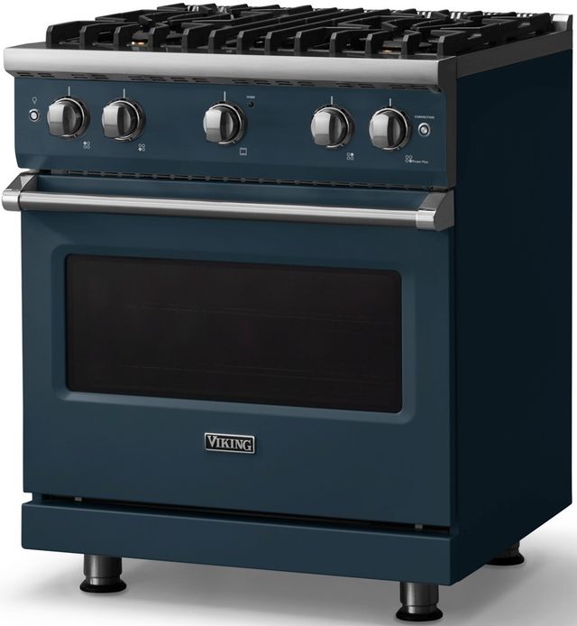 Viking® 5 Series 30" Squall Pro Style Gas (NG) Range with Polished Chrome Trim-2