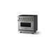 Viking® 5 Series 36" Stainless Steel Pro Style Dual Fuel (NG) Range with Brushed Brass Trim-2
