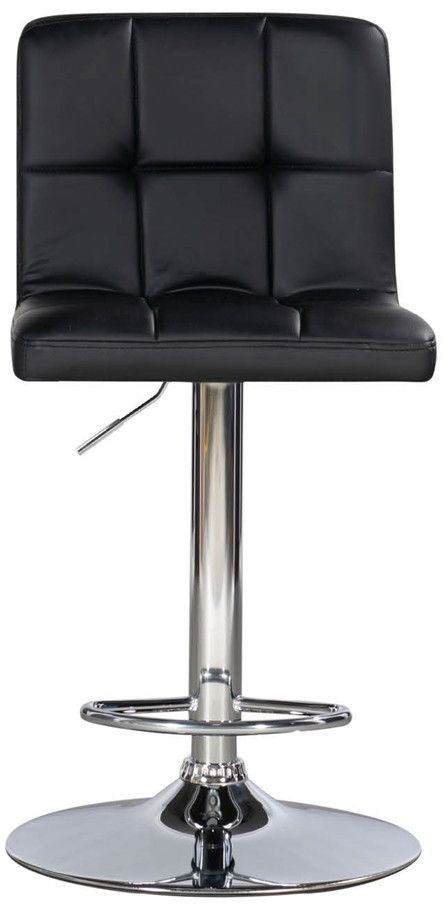Powell® Brandt Black/Chrome Adjustable Bar Stool-3