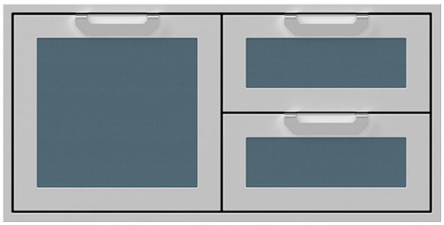 Hestan® AGSDR Series 42" Pacific Fog Outdoor Double Drawer and Storage Door Combination-0