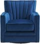 Elements International Loden Royale Cobalt Swivel Chair-1
