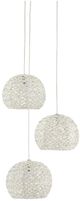 Currey & Company Piero Multi-Drop Painted Silver/White Pendant Lighting-0