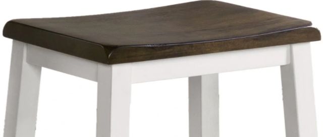 Intercon Kona Gray/White Backless Stool-1