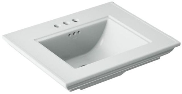 Kohler Memoirs® Stately Ice Grey 25" Centerset Pedestal/Console Table Bathroom Sink-0