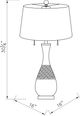 Surya Caviness Gray Frosted Table Lamp-5