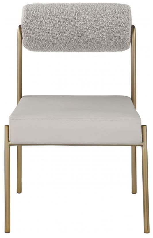 Meridian Furniture Carly Brass/Taupe Dining Side Chair-1