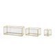 A & B Home 3-Piece Gold Glass Box Set-1